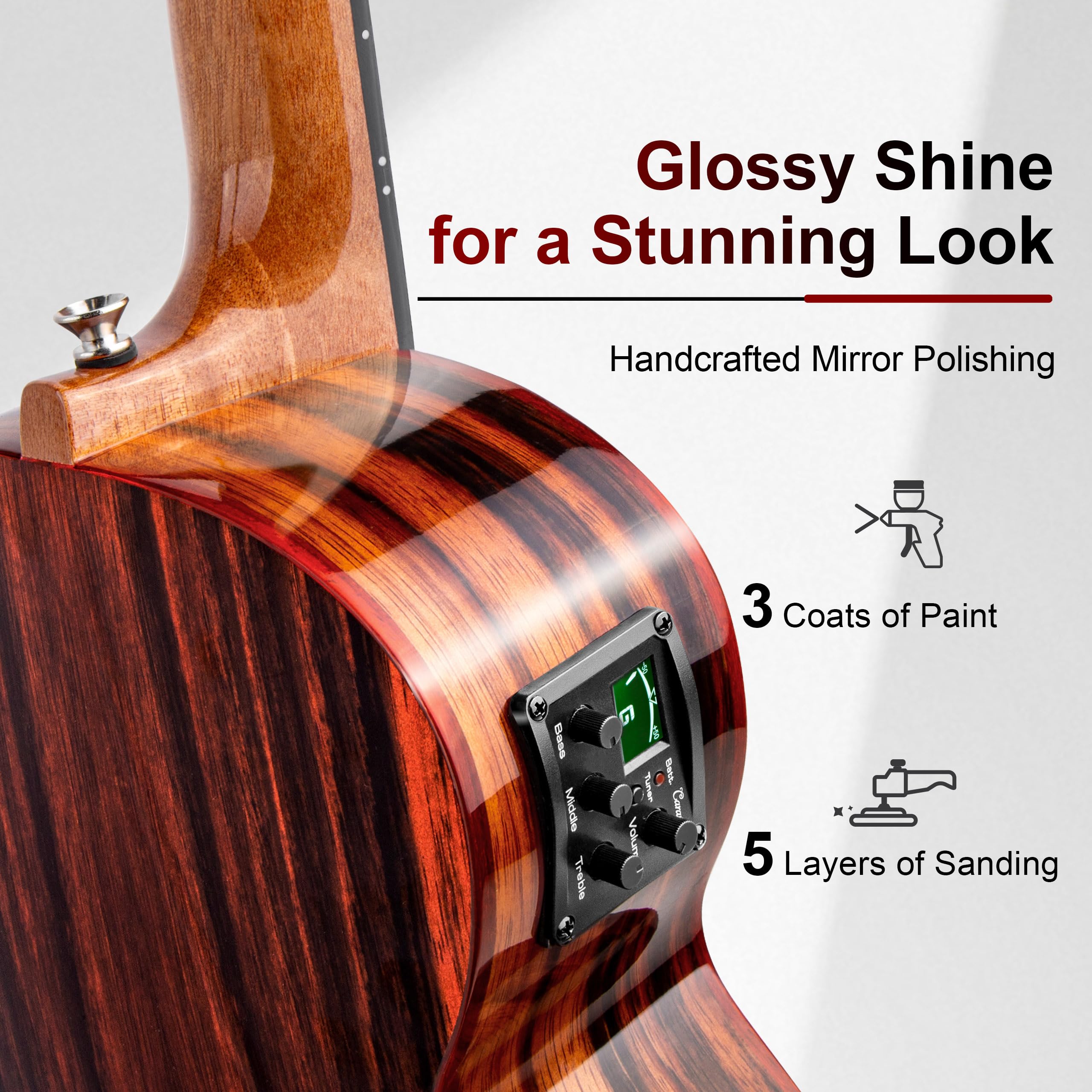 その他 ukulele WINZZ HAND RUBBED Series-AU-H01A Vintage Hawaiian Beginner Ukulele